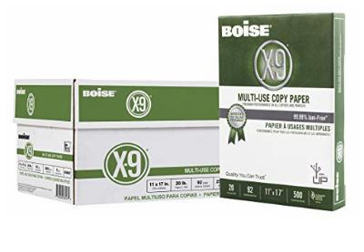 Image: Boise X-9 11x17 Multi-Use Copy Paper 2500-sheet