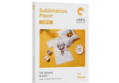 Image: Hiipoo 8.5x11 120G Sublimation Paper 110-sheet