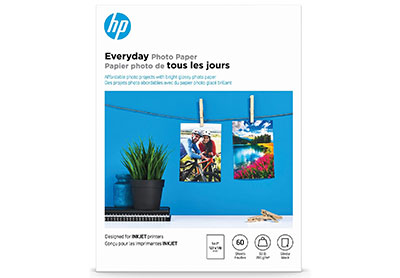 Image: HP 5x7 Glossy Everyday Photo Paper 60-sheet