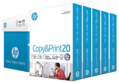 Image: HP 8.5x11 Copy&Print20 Printer Paper 2500-sheet