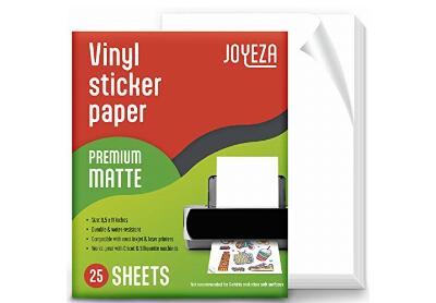 Image: Joyeza Premium Printable Vinyl Sticker Paper 25-sheet