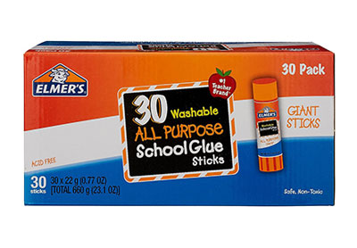 Image: Elmer's Washable All Purpose School Glue Giant Sticks 30-count