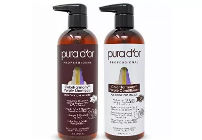 Image: Pura D'or Colorharmony Purple Shampoo & Conditioner (by Pura D'or)