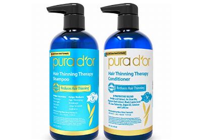 Image: PURA D'OR Hair Thinning Therapy Shampoo & Conditioner (by Pura D'or)