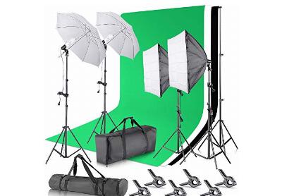 Image: Neewer Background Support System and Umbrellas Softbox Continuous Lighting Kit (by Neewer)