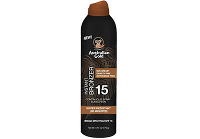 Image: Australian Gold SPF 15 Instant Bronzer Continuous Spray Sunscreen