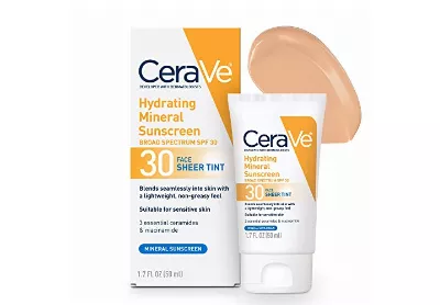 Image: CeraVe Broad Spectrum SPF-30 Sheer Tinted Hydrating Mineral Face Sunscreen