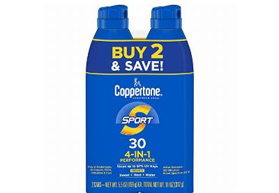 Image: Coppertone SPF 30 Sport Sunscreen Spray 2-pack