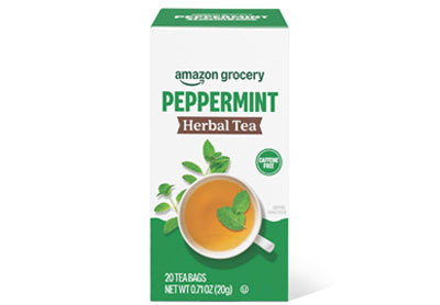 Image: Amazon Grocery Peppermint Herbal Tea Bags (20 Count)