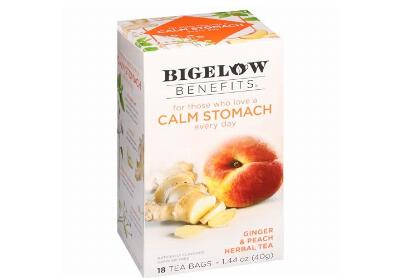 Image: Bigelow Benefits Ginger & Peach Herbal Tea Bags (18 Count) Image: Bigelow Benefits Ginger & Peach Herbal Tea Bags (18 Count)