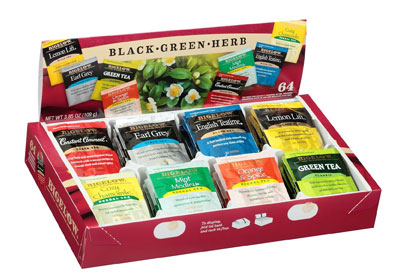 Image: Bigelow Black Green Herb Tea Bags Variety Pack (64 Count)