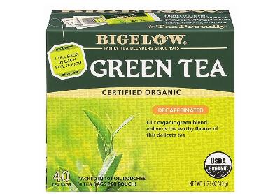 Image: Bigelow Decaffeinated Organic Green Tea Bags (40 Count)