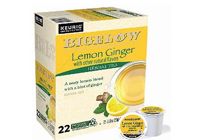 Image: Bigelow Lemon Ginger Herbal Tea Keurig K-cup Pods (22 Count)