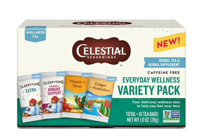 Image: Celestial Seasonings Everyday Wellness Tea Bags Variety Pack (16 Count)