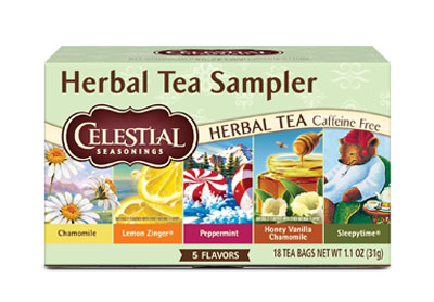 Image: Celestial Seasonings Herbal Tea Sampler Tea Bags Variety Pack (18 Count)