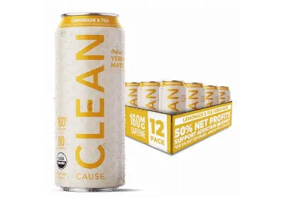 Clean Cause Organic Lemonade & Yerba Mate Tea (458ml X 12 Pack)