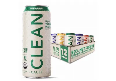 Clean Cause Organic Yerba Mate Tea Variety Pack (458ml X 12 Pack)