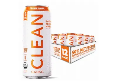 Clean Cause Zero Calorie Orange Ginger Organic Sparkling Yerba Mate Tea ...