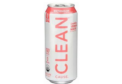 Image: Clean Cause Zero Calorie Organic Watermelon Sparkling Yerba Mate Tea (473ml)