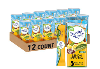 Image: Crystal Light Decaf Lemon Iced Tea Pitcher Packets (6 x 12 Pack)