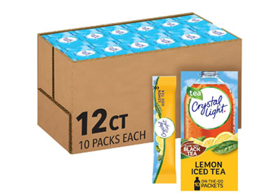 Image: Crystal Light Lemon Iced Tea On-The-Go Packets (10 x 12 Pack)