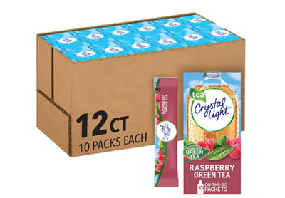 Image: Crystal Light Raspberry Green Tea On-The-Go Packets (10 x 12 Pack)