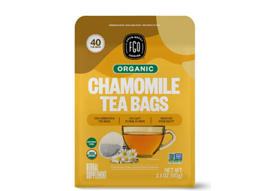 Image: FGO Organic Chamomile Tea Bags (40 Count)