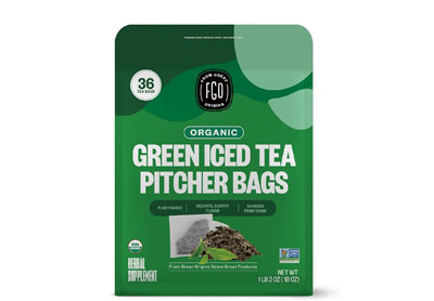 Image: FGO Organic Green Iced Tea Pitcher Bags (36 Count)