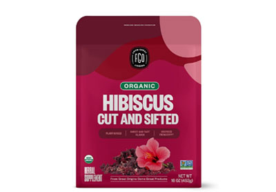 Image: FGO Organic Hibiscus Cut and Sifted Loose Leaf Herbal Tea (453g)