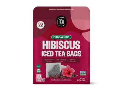 Image: FGO Organic Hibiscus Iced Tea Pitcher Bags (36 Count)
