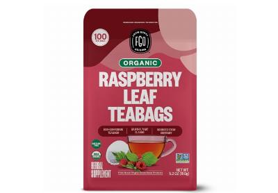 Image: FGO Organic Raspberry Leaf Tea Bags (100 Count)