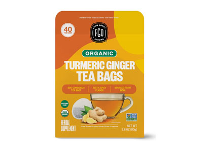 Image: FGO Organic Turmeric Ginger Tea Bags (40 Count)