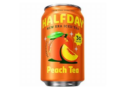 Image: Halfday Prebiotic Peach Iced Tea (355ml) Image: Halfday Prebiotic Peach Iced Tea (355ml)