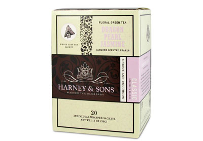Image: Harney & Sons Dragon Pearl Jasmine Scented Green Tea Sachets (20 Count) Image: Harney & Sons Dragon Pearl Jasmine Scented Green Tea Sachets (20 Count)