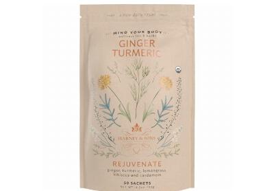 Image: Harney & Sons Ginger Turmeric Rejuvenate Herbal Tea Sachets (50 Count)