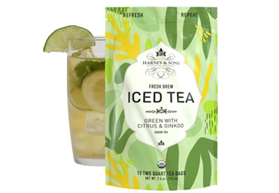 Image: Harney & Sons Green with Citrus & Gingko Green Tea Fresh Brew Iced Tea Bags (15 Count) Image: Harney & Sons Green with Citrus & Gingko Green Tea Fresh Brew Iced Tea Bags (15 Count)
