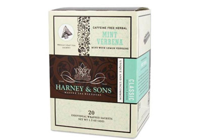 Image: Harney & Sons Mint Verbena Herbal Tea Sachets (20 Count)