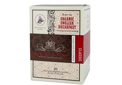 Image: Harney & Sons Organic English Breakfast Chinese Keemun Black Tea Sachets (20 Count)
