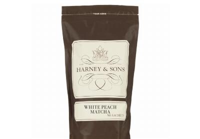 Image: Harney & Sons White Peach Matcha Green Tea Sachets (50 Count)