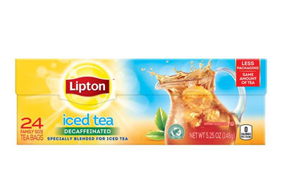 Image: Lipton Ice Tea Decaffeinated Family Size Black Tea Bags (24 Count) Image: Lipton Ice Tea Decaffeinated Family Size Black Tea Bags (24 Count)