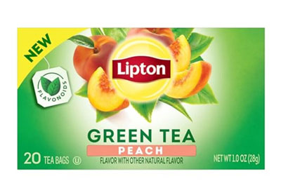 Image: Lipton Peach Green Tea Bags (20 Count) Image: Lipton Peach Green Tea Bags (20 Count)