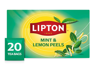 Image: Lipton Smooth Mint & Lemon Peels Herbal Tea Bags (20 Count) Image: Lipton Smooth Mint & Lemon Peels Herbal Tea Bags (20 Count)