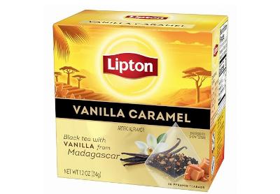 Image: Lipton Vanilla Caramel Black Tea Pyramid Tea Bags (20 Count) Image: Lipton Vanilla Caramel Black Tea Pyramid Tea Bags (20 Count)