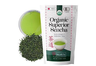 Image: One With Tea Organic Superior Sencha Gourmet Green Tea (100g)