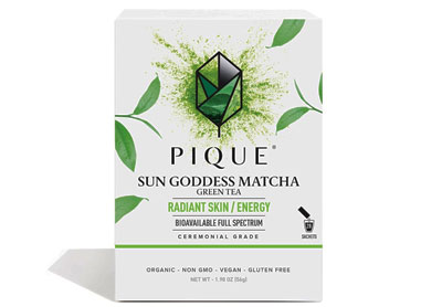 Image: Pique Sun Goddess Matcha Ceremonial Grade Tea Sachets (28 Count)