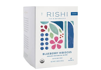 Image: Rishi Blueberry Hibiscus Organic Botanical Blend Herbal Tea Sachets (15 Count) Image: Rishi Blueberry Hibiscus Organic Botanical Blend Herbal Tea Sachets (15 Count)