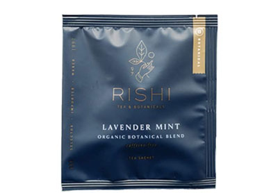 Image: Rishi Lavender Mint Organic Botanical Blend Herbal Tea Sachets (50 Count)