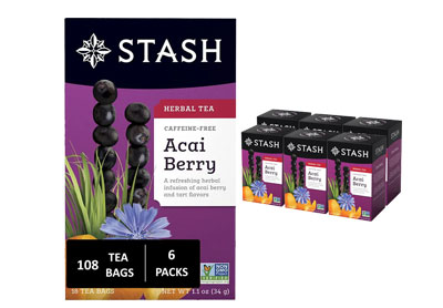 Image: Stash Tea Acai Berry Herbal Tea Bags (18 x 6 Pack)