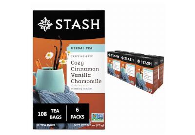 Image: Stash Tea Cozy Cinnamon Vanilla Chamomile Herbal Tea Bags (18 x 6 Pack)