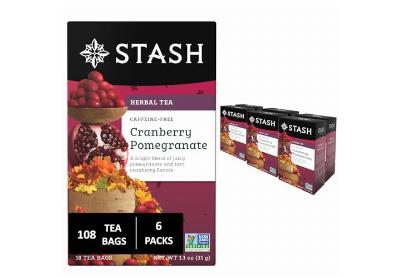 Image: Stash Tea Cranberry Pomegranate Herbal Tea Bags (18 x 6 Pack)
